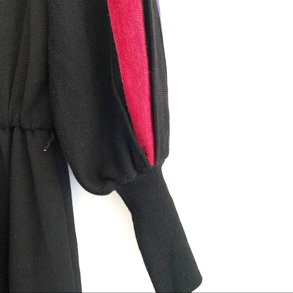 MISS BERGDORF NOW VINTAGE BLACK TURTLE NECK DRESS - Picture 5 of 7